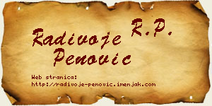 Radivoje Penović vizit kartica